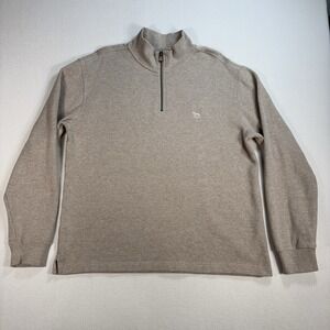 Rodd & Gunn Alton Ave 1/4 Zip Sweater Men's L Camel Beige 100% Australian Cotton